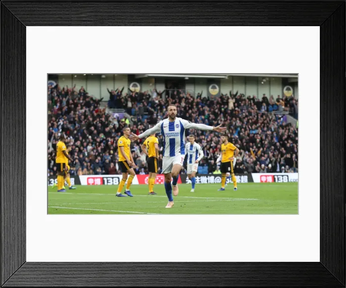 Framed Print : Brighton & Hove Albion vs. Wolverhampton Wanderers: A Premier League Showdown at American Express Community Stadium (October 26, 2018) Framed Print : Brighton & Hove Albion vs. Wolverhampton Wanderers: A Premier League Showdown at American Express Community Stadium (October 26, 2018)