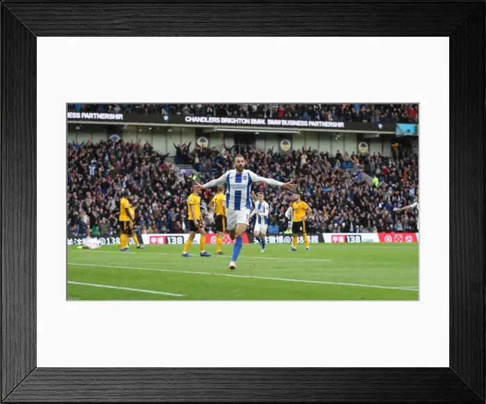 Framed Print : Brighton and Hove Albion vs. Wolverhampton Wanderers: A Premier League Showdown at American Express Community Stadium (October 26, 2018) Framed Print : Brighton and Hove Albion vs. Wolverhampton Wanderers: A Premier League Showdown at American Express Community Stadium (October 26, 2018)