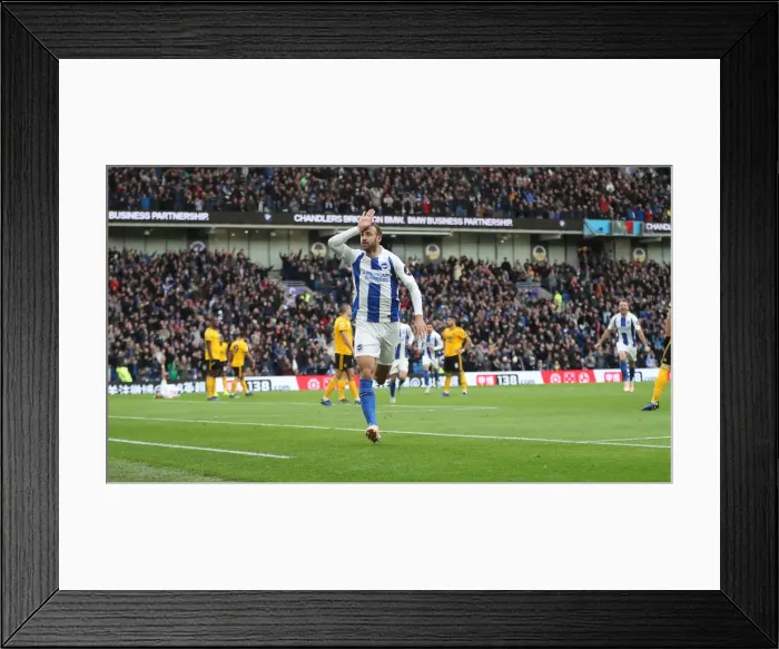 Framed Print : Brighton and Hove Albion vs. Wolverhampton Wanderers: A Premier League Showdown at American Express Community Stadium (October 26, 2018) Framed Print : Brighton and Hove Albion vs. Wolverhampton Wanderers: A Premier League Showdown at American Express Community Stadium (October 26, 2018)