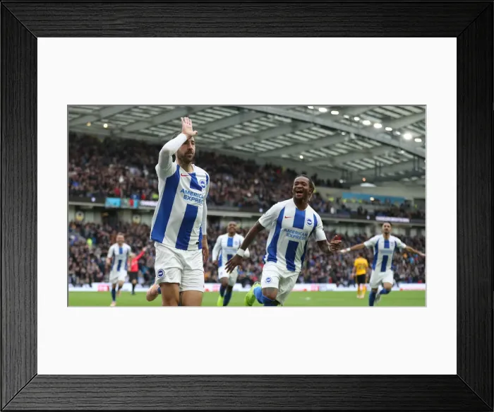 Framed Print : Brighton and Hove Albion vs. Wolverhampton Wanderers: A Premier League Showdown at American Express Community Stadium (October 26, 2018)