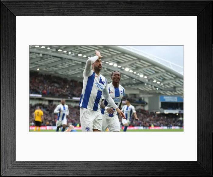 Framed Print : Brighton and Hove Albion vs. Wolverhampton Wanderers: A Premier League Showdown at American Express Community Stadium (October 26, 2018)