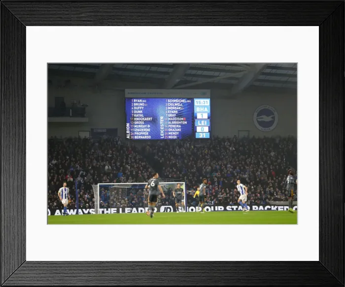 Framed Print : Brighton and Hove Albion v Leicester City Premier League 24NOV18