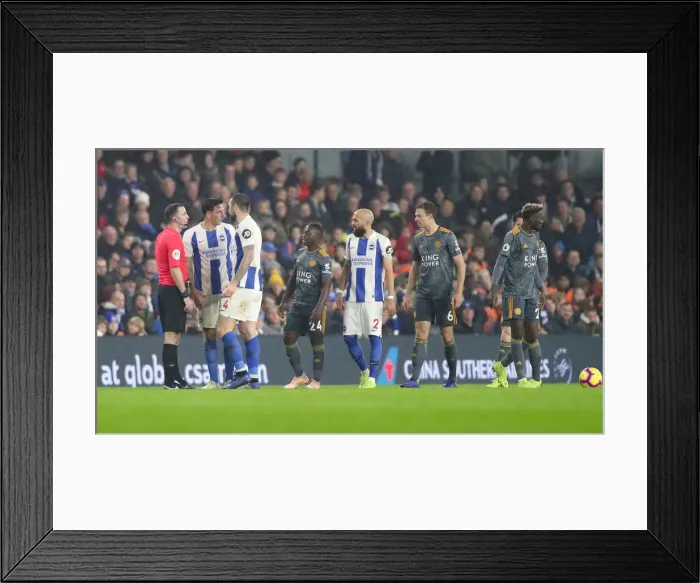 Framed Print : Brighton and Hove Albion vs. Leicester City: Premier League Showdown at American Express Community Stadium (Nov. 24, 2018) Framed Print : Brighton and Hove Albion vs. Leicester City: Premier League Showdown at American Express Community Stadium (Nov. 24, 2018)