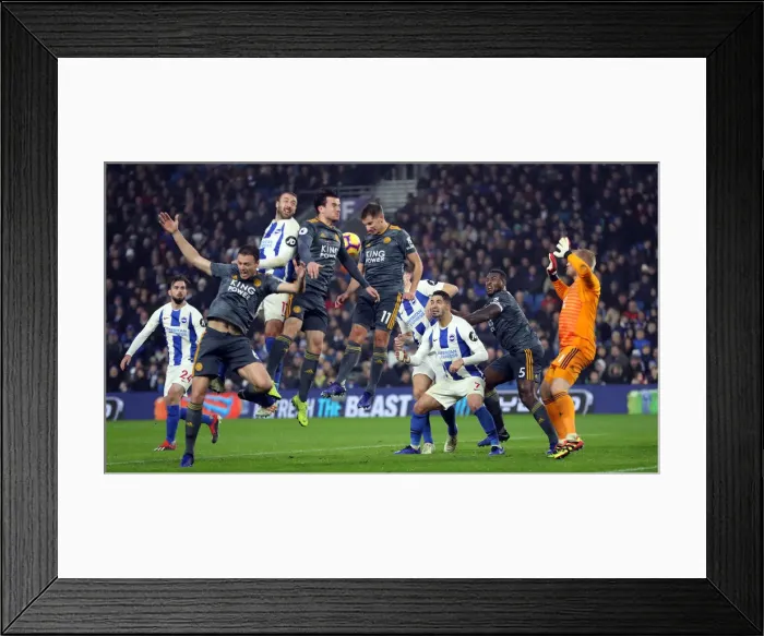 Framed Print : Brighton and Hove Albion vs. Leicester City: Premier League Showdown at American Express Community Stadium (November 2018)