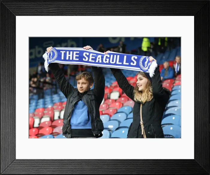 Framed Print : Decisive Moment: Huddersfield vs. Brighton & Hove Albion - Premier League Showdown (01DEC18)
