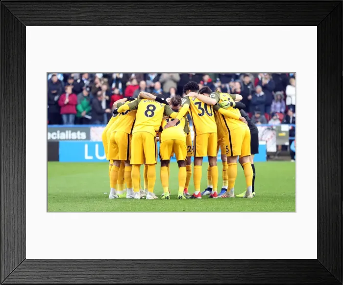 Framed Print : Decisive Moment: Huddersfield vs. Brighton & Hove Albion - Premier League Showdown (01DEC18)