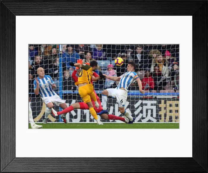 Framed Print : Decisive Moment: Huddersfield vs. Brighton Premier League Clash (1st December 2018)