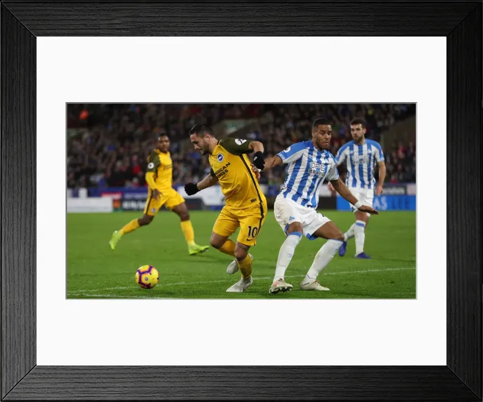 Framed Print : Decisive Moment: Huddersfield vs. Brighton & Hove Albion - Premier League Showdown (1st December 2018)