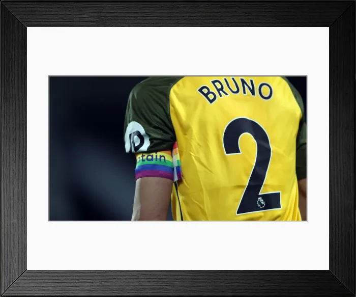 Framed Print : Rainbow Laces: Premier League Clash between Huddersfield Town and Brighton & Hove Albion (01DEC18)