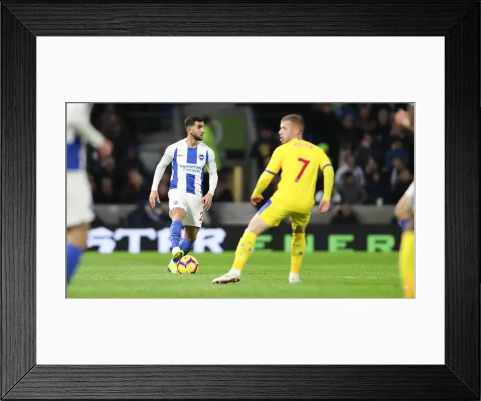 Framed Print : Decisive Moments: Brighton & Hove Albion vs. Crystal Palace - Premier League Rivalry at American Express Community Stadium (04DEC18)