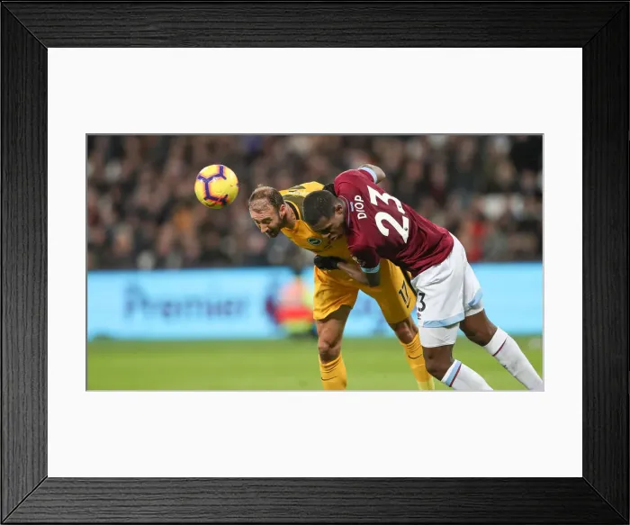 Framed Print : Premier League Showdown: West Ham United vs. Brighton and Hove Albion at The London Stadium (02.01.2019) Framed Print : Premier League Showdown: West Ham United vs. Brighton and Hove Albion at The London Stadium (02.01.2019)