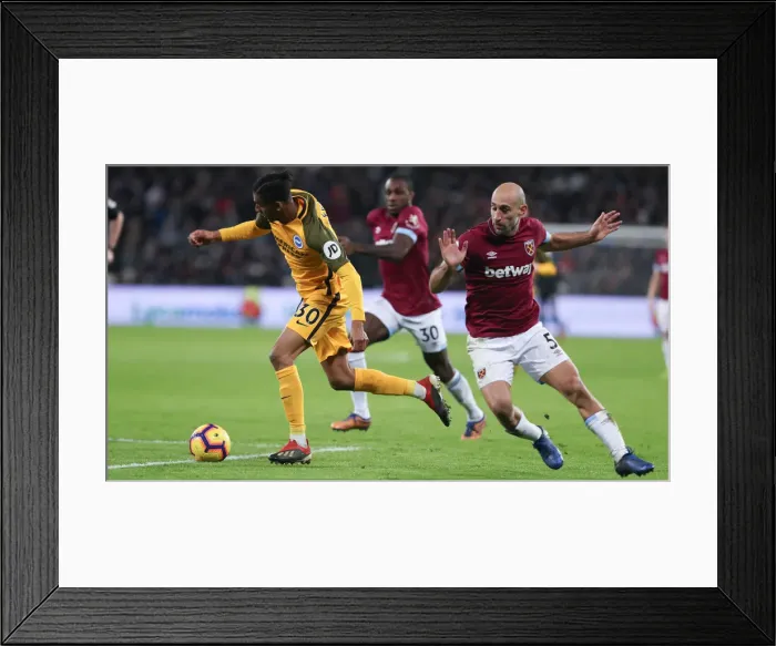 Framed Print : Brighton and Hove Albion vs. West Ham United: A Premier League Clash at The London Stadium (02JAN19) Framed Print : Brighton and Hove Albion vs. West Ham United: A Premier League Clash at The London Stadium (02JAN19)