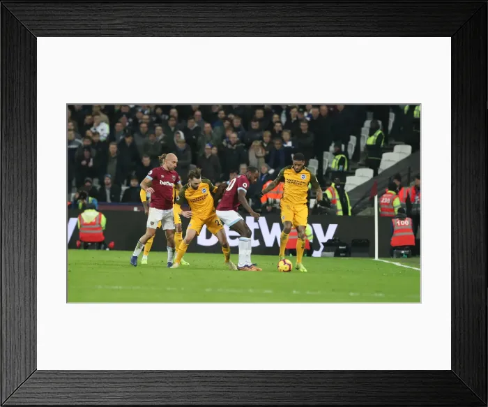 Framed Print : Premier League Showdown: Brighton and Hove Albion vs. West Ham United at The London Stadium (02JAN19) Framed Print : Premier League Showdown: Brighton and Hove Albion vs. West Ham United at The London Stadium (02JAN19)