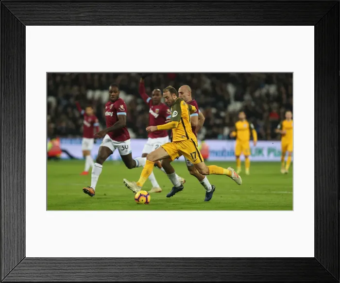 Framed Print : Premier League Showdown: West Ham United vs. Brighton and Hove Albion at The London Stadium (02.01.2019) Framed Print : Premier League Showdown: West Ham United vs. Brighton and Hove Albion at The London Stadium (02.01.2019)