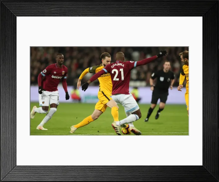 Framed Print : Premier League Showdown: Brighton and Hove Albion vs. West Ham United at The London Stadium (02JAN19) Framed Print : Premier League Showdown: Brighton and Hove Albion vs. West Ham United at The London Stadium (02JAN19)