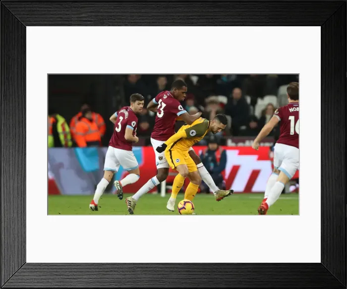 Framed Print : Premier League Showdown: Brighton and Hove Albion vs. West Ham United at The London Stadium (02JAN19) Framed Print : Premier League Showdown: Brighton and Hove Albion vs. West Ham United at The London Stadium (02JAN19)