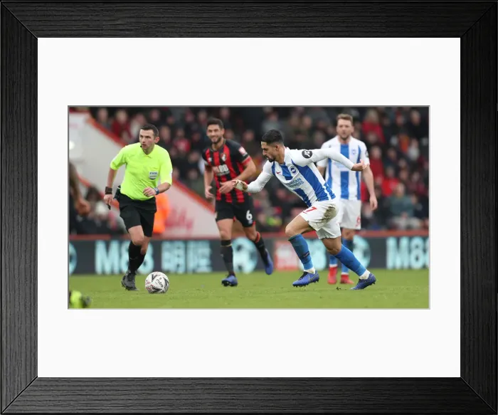 Framed Print : FA Cup 3rd Round: Brighton and Hove Albion vs AFC Bournemouth Clash at Vitality Stadium (05.01.19)