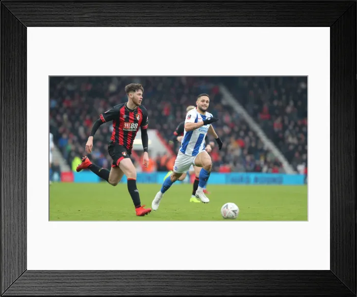Framed Print : FA Cup Third Round: AFC Bournemouth vs. Brighton and Hove Albion, 05Jan19 - Intense Match Action at Vitality Stadium Framed Print : FA Cup Third Round: AFC Bournemouth vs. Brighton and Hove Albion, 05Jan19 - Intense Match Action at Vitality Stadium