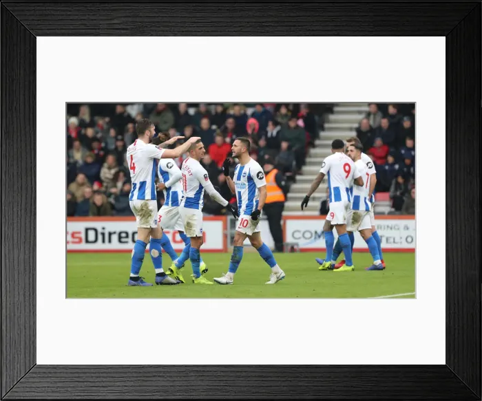 Framed Print : FA Cup Third Round: AFC Bournemouth vs. Brighton and Hove Albion - Intense Match Action at Vitality Stadium (05.01.2019)