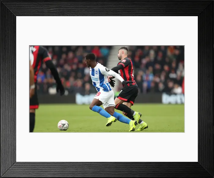 Framed Print : FA Cup Third Round: AFC Bournemouth vs. Brighton and Hove Albion, 05Jan19 - Intense Match Action at Vitality Stadium Framed Print : FA Cup Third Round: AFC Bournemouth vs. Brighton and Hove Albion, 05Jan19 - Intense Match Action at Vitality Stadium