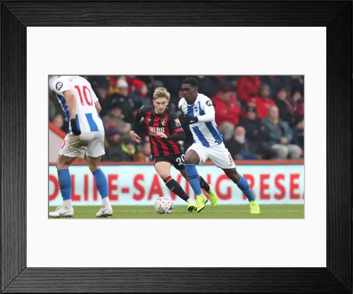 Framed Print : FA Cup 3rd Round: Brighton and Hove Albion vs. AFC Bournemouth Clash at Vitality Stadium (05.01.19)