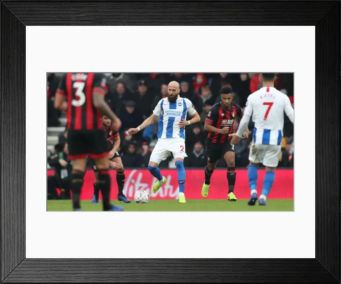 Framed Print : FA Cup Third Round: AFC Bournemouth vs. Brighton and Hove Albion, 05Jan19 - Intense Match Action at Vitality Stadium