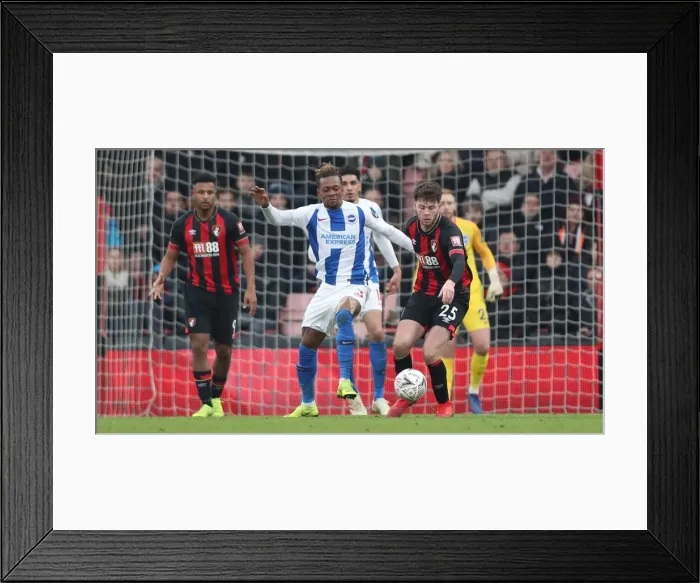 Framed Print : FA Cup Third Round: AFC Bournemouth vs. Brighton and Hove Albion, 5th January 2019 - Intense Match Action at Vitality Stadium Framed Print : FA Cup Third Round: AFC Bournemouth vs. Brighton and Hove Albion, 5th January 2019 - Intense Match Action at Vitality Stadium