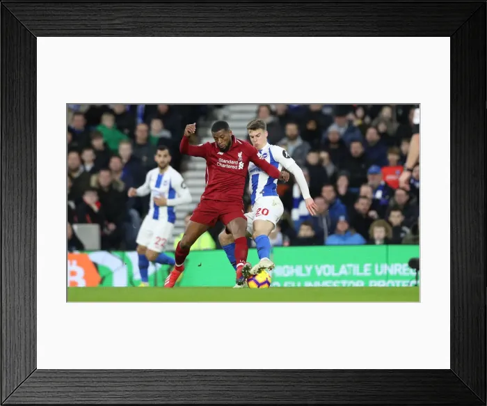 Framed Print : Brighton and Hove Albion vs Liverpool: Premier League Showdown at American Express Community Stadium (January 9, 2019)