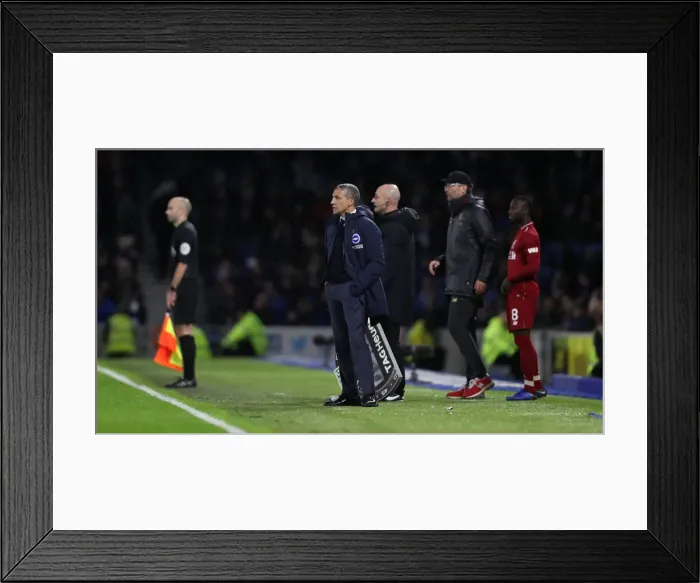 Framed Print : Brighton and Hove Albion vs Liverpool: Premier League Showdown at American Express Community Stadium (January 9, 2019)