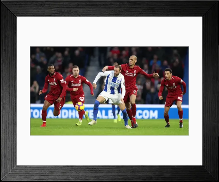 Framed Print : Intense Premier League Showdown: Brighton & Hove Albion vs. Liverpool (January 9, 2019)