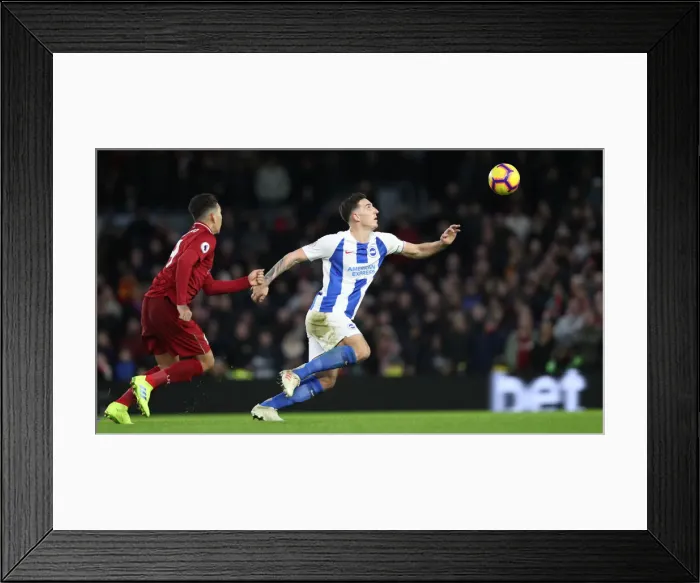 Framed Print : Brighton and Hove Albion vs. Liverpool: Premier League Showdown at American Express Community Stadium (January 9, 2019)