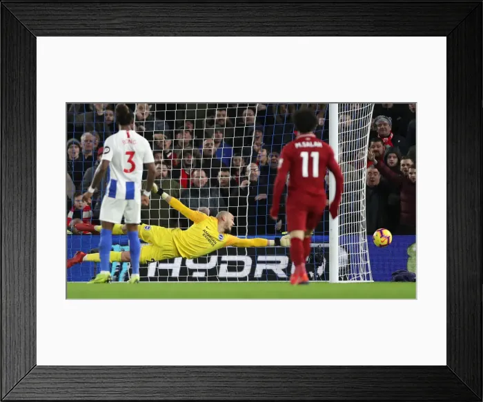 Framed Print : Intense Premier League Showdown: Brighton & Hove Albion vs. Liverpool (January 9, 2019)