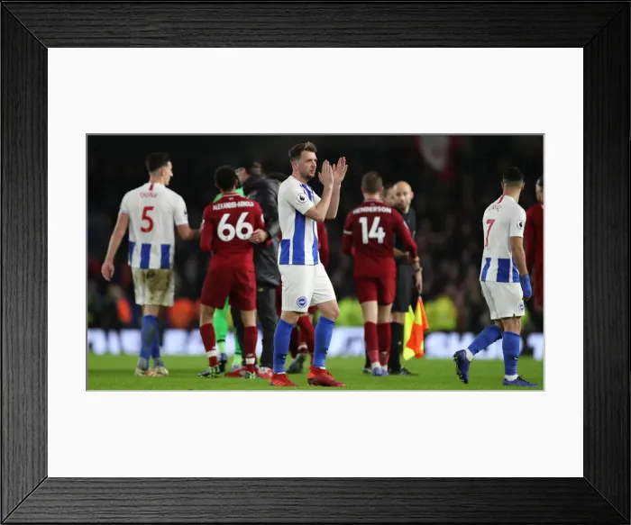 Framed Print : Brighton and Hove Albion vs Liverpool: Intense Premier League Clash at American Express Community Stadium (January 9, 2019) Framed Print : Brighton and Hove Albion vs Liverpool: Intense Premier League Clash at American Express Community Stadium (January 9, 2019)