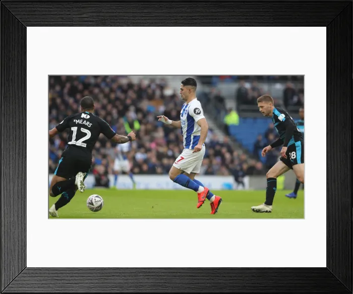 Framed Print : Emirates FA Cup: Brighton and Hove Albion vs. West Bromwich Albion Clash at American Express Community Stadium (26th January 2019)