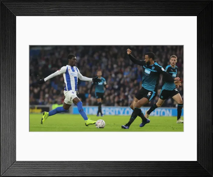 Framed Print : Emirates FA Cup: Brighton and Hove Albion vs. West Bromwich Albion Clash at American Express Community Stadium (26th January 2019)