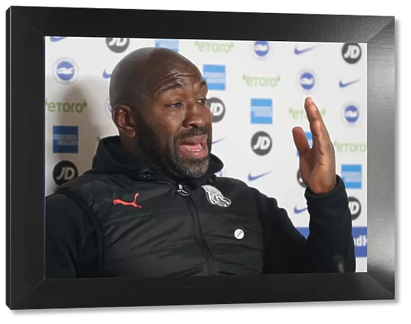 Darren Moore in Action: Brighton and Hove Albion vs. West Bromwich Albion - Emirates FA Cup Clash, January 2019