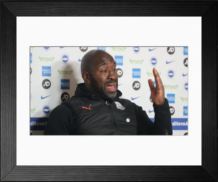 Framed Print : Darren Moore in Action: Brighton and Hove Albion vs. West Bromwich Albion - Emirates FA Cup Clash, January 2019 Framed Print : Darren Moore in Action: Brighton and Hove Albion vs. West Bromwich Albion - Emirates FA Cup Clash, January 2019