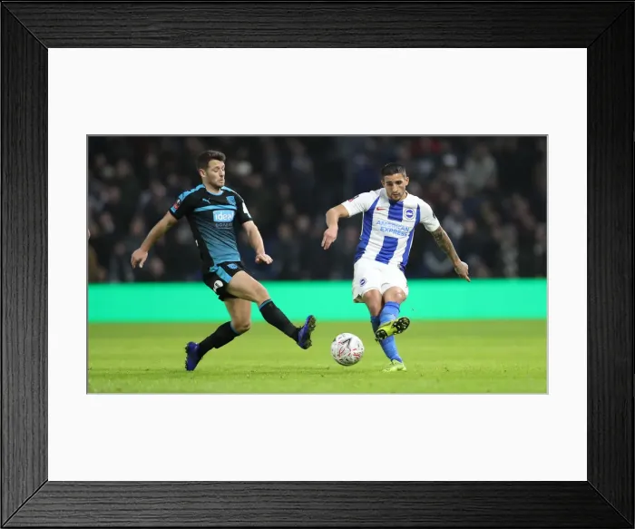Framed Print : Brighton and Hove Albion vs. West Bromwich Albion: Emirates FA Cup Clash at American Express Community Stadium (26th January 2019)