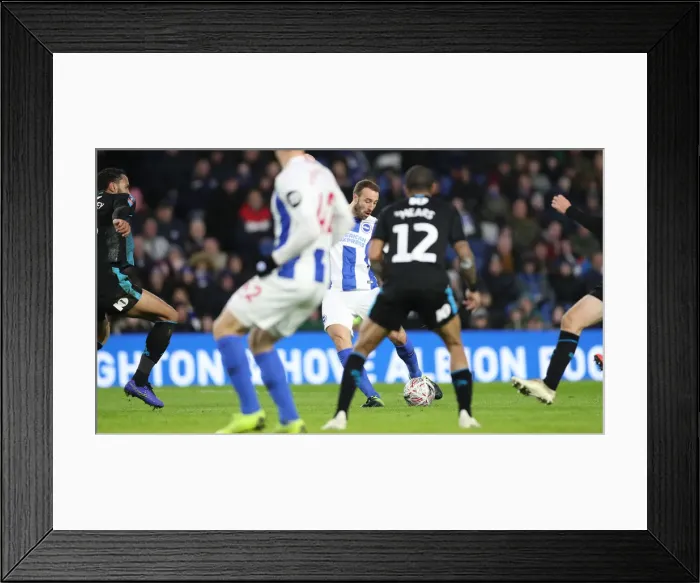 Framed Print : Brighton & Hove Albion vs. West Bromwich Albion: Emirates FA Cup Clash at American Express Community Stadium (January 26, 2019) Framed Print : Brighton & Hove Albion vs. West Bromwich Albion: Emirates FA Cup Clash at American Express Community Stadium (January 26, 2019)