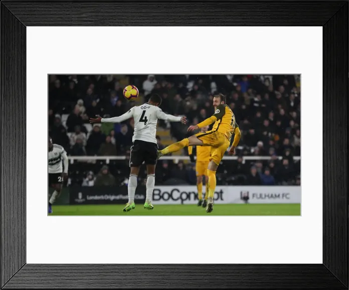 Framed Print : Intense Premier League Showdown: Fulham vs. Brighton and Hove Albion at Craven Cottage (29 JAN 19) Framed Print : Intense Premier League Showdown: Fulham vs. Brighton and Hove Albion at Craven Cottage (29 JAN 19)