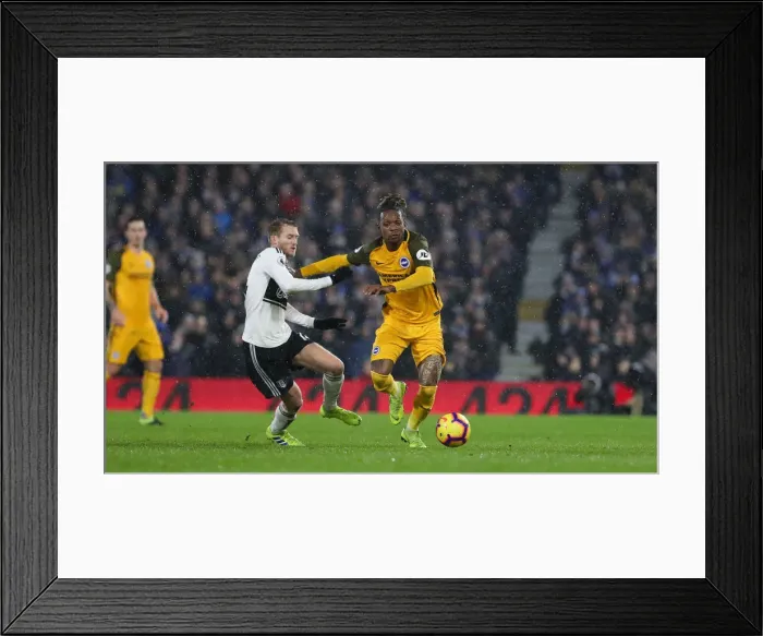 Framed Print : Intense Premier League Showdown: Fulham vs. Brighton and Hove Albion at Craven Cottage (29 JAN 19)