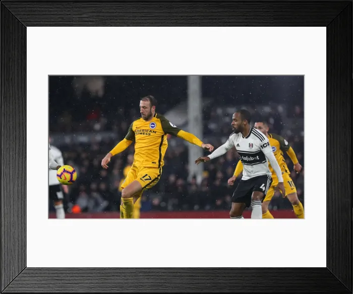 Framed Print : Premier League Clash: Fulham vs. Brighton and Hove Albion at Craven Cottage (29 JAN 19)