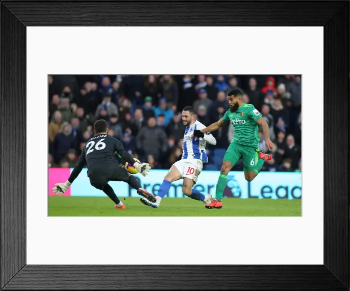 Framed Print : Brighton and Hove Albion v Watford Premier League 02FEB19 Framed Print : Brighton and Hove Albion v Watford Premier League 02FEB19