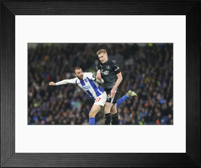 Framed Print : Intense Clash: Brighton & Hove Albion vs. Burnley at American Express Community Stadium (February 2019)