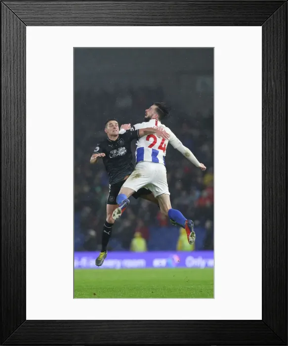 Framed Print : Intense Premier League Showdown: Brighton & Hove Albion vs. Burnley (February 2019)