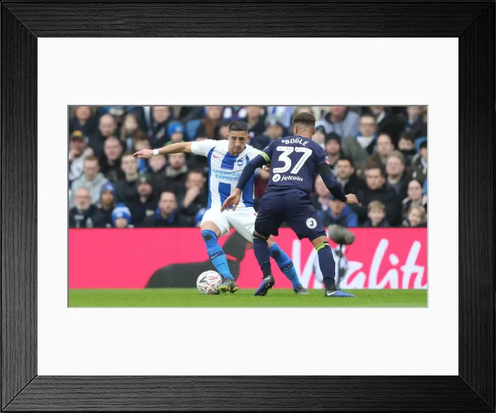 Framed Print : Brighton & Hove Albion vs. Derby County: Emirates FA Cup Battle at American Express Community Stadium (February 16, 2019) Framed Print : Brighton & Hove Albion vs. Derby County: Emirates FA Cup Battle at American Express Community Stadium (February 16, 2019)
