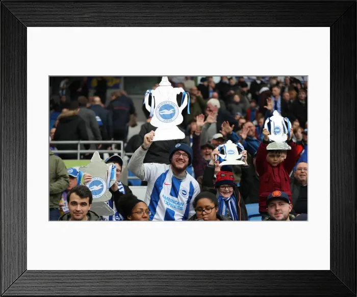 Framed Print : Brighton and Hove Albion vs. Derby County: FA Cup Battle at American Express Community Stadium (16FEB19) Framed Print : Brighton and Hove Albion vs. Derby County: FA Cup Battle at American Express Community Stadium (16FEB19)
