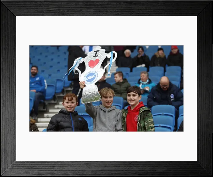 Framed Print : Brighton and Hove Albion vs. Derby County: FA Cup Battle at American Express Community Stadium (16FEB19) Framed Print : Brighton and Hove Albion vs. Derby County: FA Cup Battle at American Express Community Stadium (16FEB19)