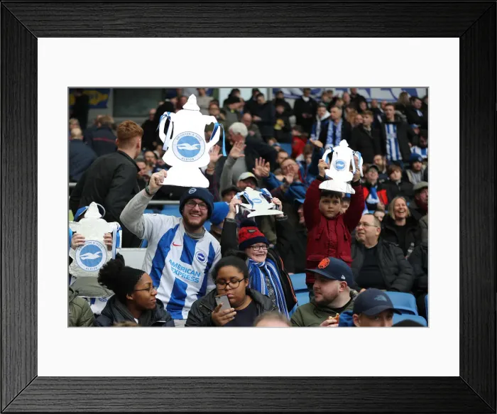 Framed Print : Brighton & Hove Albion vs. Derby County: FA Cup Fifth Round Clash at American Express Community Stadium (16FEB19) Framed Print : Brighton & Hove Albion vs. Derby County: FA Cup Fifth Round Clash at American Express Community Stadium (16FEB19)