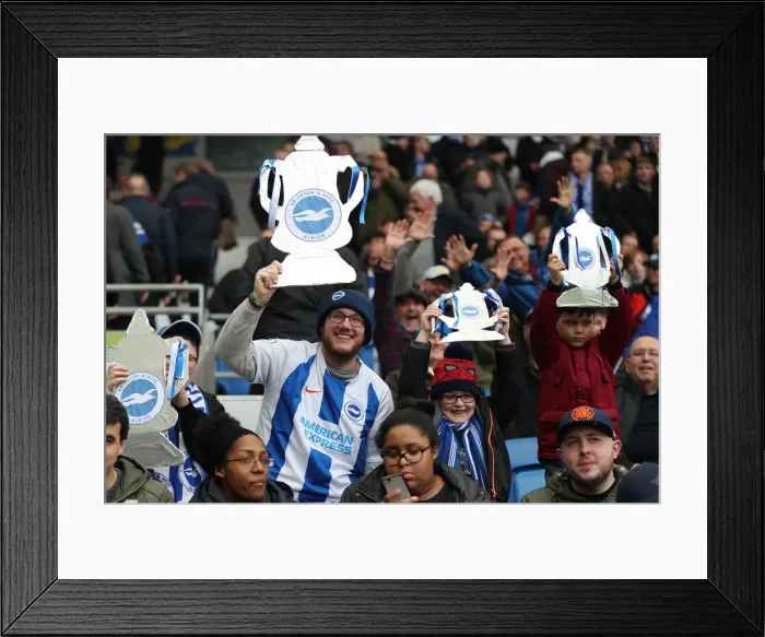 Framed Print : Brighton & Hove Albion vs. Derby County: FA Cup Battle at American Express Community Stadium (16FEB19) Framed Print : Brighton & Hove Albion vs. Derby County: FA Cup Battle at American Express Community Stadium (16FEB19)